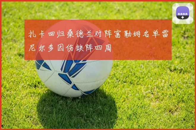扎卡回归桑德兰对阵富勒姆名单雷尼尔多因伤缺阵四周